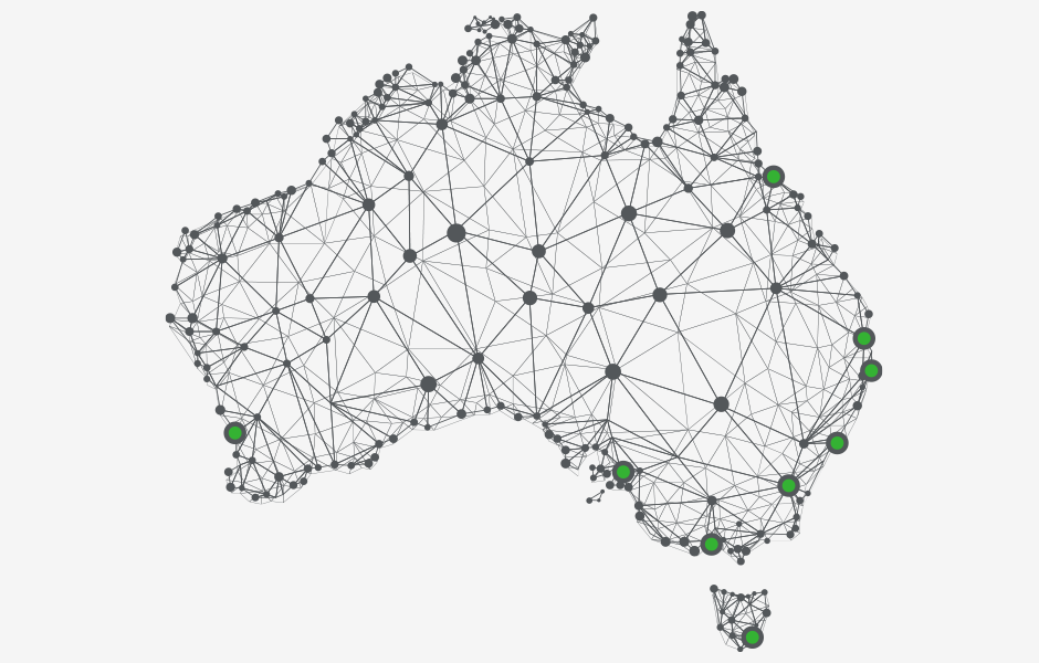 Tasmania Outdoor Media Network Map